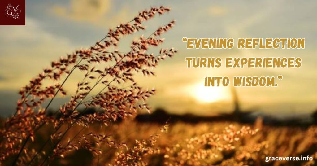 Evening Time for Self-Reflection