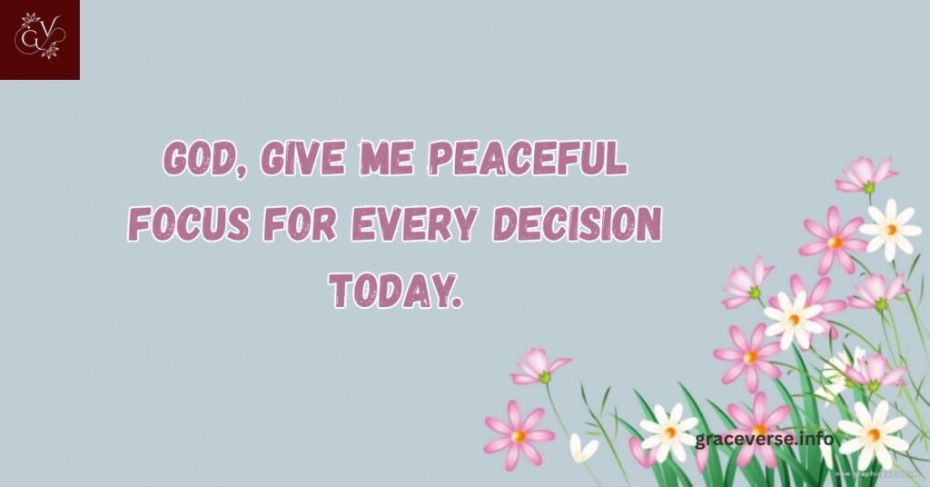 Morning Prayers for Calmness and Focus