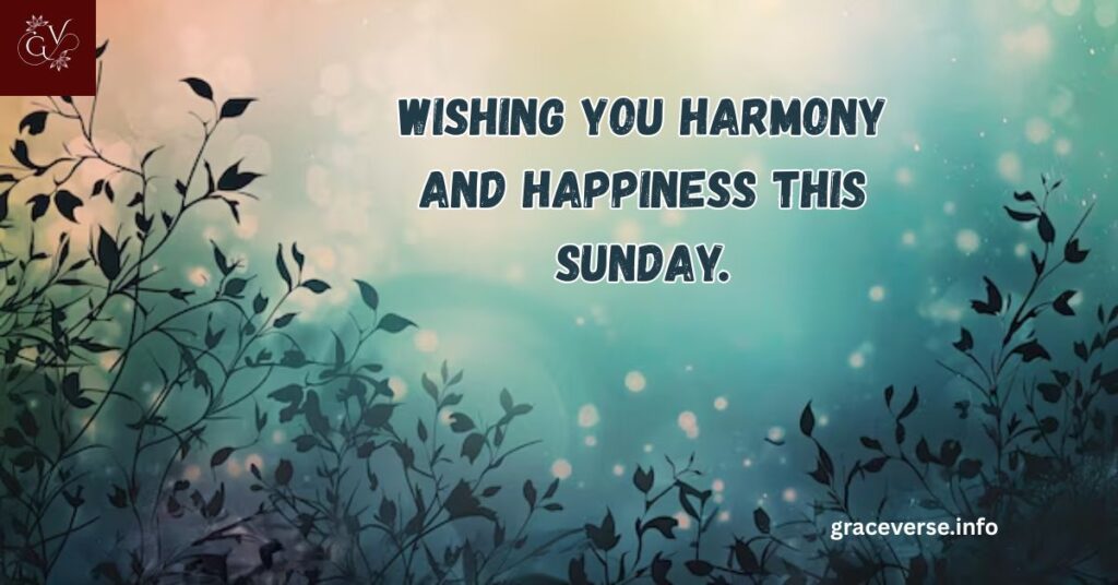 Morning Sunday Blessings of Peace and Joy